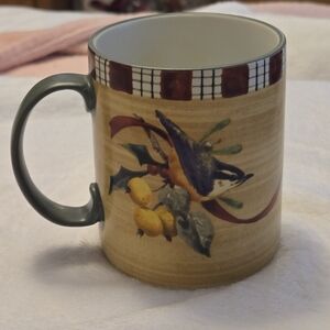 NWT Vintage Lenox Winter Greetings 10oz Mug Featuring Colorful Nuthatch Birds